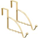 Hotop 2 Pcs Metal Over The Door Hooks, Clothes Hanger, Champagne Gold