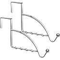 Hotop 2 Pcs Metal Over The Door Hooks, Clothes Hanger, Silver