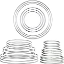 Hotop 24 Pcs Dream Catcher Metal Rings Hoops for Wreaths,Circle