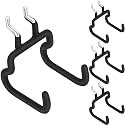 Hotop 4 Pack Pegboard Drill Hooks, Metal Black,2.75 X 2.56 X 3.54 Inch