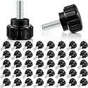 Hotop M4 x 10 mm Threaded Knurled Thumb Screws for Monitor Mounts, 200 Pcs