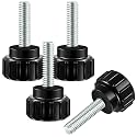 Hotop M4 x 10 mm Threaded Knurled Thumb Screws for Monitor Mounts, 4 Pcs