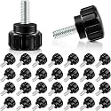 Hotop M4 x 10 mm Threaded Knurled Thumb Screws for Monitor Mounts, 30 Pcs
