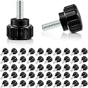 Hotop Threaded Knurled Thumb Screws for Monitor Mounts, M4 x 10 mm, 100 Pcs