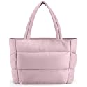 HOTOR Puffer Tote Bag for Women, Multi-Pocket, Zippered