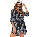 HOTOUCH Women Boyfriend Shirts Button Down Long Sleeve Blouse Cuffed Sleeve Collared Shirt