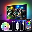 TV LED Lights 13Ft, RGB LED Strip Lights for 32-65in TV Backlight, App Control Strips Light Sync to Music, USB Bias LED Strip Lighting for Bedroom Home Room PC Monitor Gaming Lights Cabinet