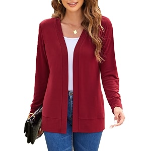Hount Womens Long Sleeve Open Front Cardigans