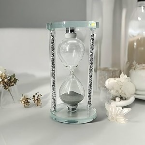hour glass  hour glass watch  decorative glass sand piece  home decorativetime management bedroom showpiece  decor wooden and brass 5 miniute