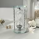 Hour Glass || Hour Glass Watch || Decorative Glass Sand Piece || Home Decorative,TIME Management, Bedroom SHOWPIECE || Decor Wooden and Brass (5 MINIUTE)