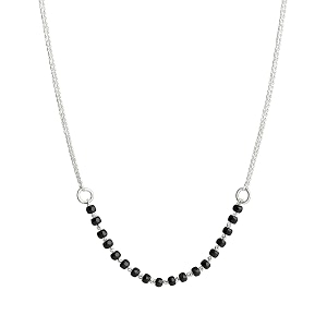 house of aadyaa handmade silver mangalsutra for women  made in 925 silver  silver gifts for women