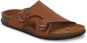 house of common Men Sandal (Tan, Brown , 9)