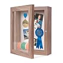 HOUSE DAY 8x10 Deep Shadow Box Frame with Linen Back, Walnut