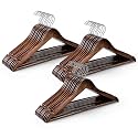 HOUSE DAY Bulk Wooden Hangers 50 Pack, 17.5" Smooth Wood Clothes Hangers