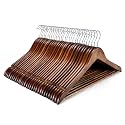HOUSE DAY Premium Wooden Hangers 150 Pack, 17.5" Smooth Wood Hangers