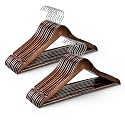 HOUSE DAY Premium Wooden Hangers 200 Pack, 17.5" Smooth Wood Hangers