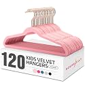 HOUSE DAY Velvet Kids Hangers 120 Pack, Premium Children Hangers for Closet