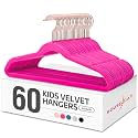 HOUSE DAY Velvet Kids Hangers 60 Pack, Premium Childrens Hangers for Closet