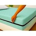 House Fox 5x6 Cotton Mattress Cover Queenbed (75x60x6 inch) with Zipper| Non-Shrink Heavy Fabric | Strong Zip with Metal Lock | Interlocked Stitching | 360 Degree Fully Covered