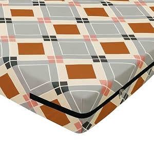 house fox 25x6 cotton mattress cover single bed 72x30x6 inch with zipper non-shrink heavy fabric  strong zip with metal lock  interlocked stitching  360 degree fully covered