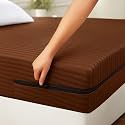 House Fox 3x6 Cotton Mattress Cover Single Bed (72x36x6 inch) with Zipper| Non-Shrink Heavy Fabric | Strong Zip with Metal Lock | Interlocked Stitching | 360 Degree Fully Covered