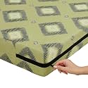 House Fox 2.5x6 Cotton Mattress Cover Single Bed (72x30x6 inch) with Zipper| Non-Shrink Heavy Fabric | Strong Zip with Metal Lock | Interlocked Stitching | 360 Degree Fully Covered