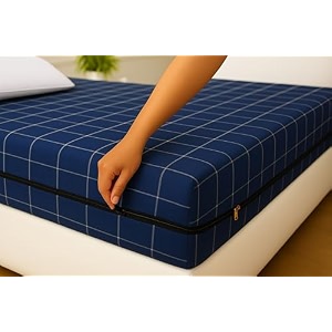 house fox 5x6 cotton mattress cover queen bed 72x60x6 inch with zipper non-shrink heavy fabric  strong zip with metal lock  interlocked stitching  360 degree fully covered