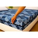 House Fox 5x6 Cotton Mattress Cover Queenbed (75x60x6 inch) with Zipper| Non-Shrink Heavy Fabric | Strong Zip with Metal Lock | Interlocked Stitching | 360 Degree Fully Covered