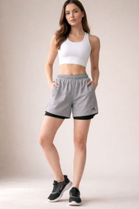 HOUSE OF FUSION Solid Women Grey Black