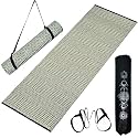 Premium Yoga Mat for Women & Men, 2X6 feet, HD Anti-Slip Backing, Carry Bag & Strap, Organic Cotton, Washable, 8 mm Thick, For Home & Gym Use GREEN