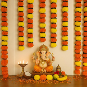 house of kushalini home decor door hanging toran badhanwar for all festivals decoration marigold pack of 3