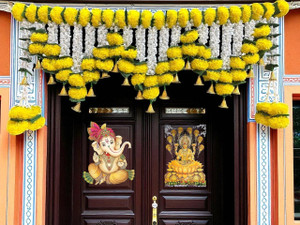 house of kushalini home decor door hanging toran badhanwar for all festivals decoration marigold