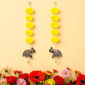 House of Kushalini Home Decor Door Hanging Toran Badhanwar For All Festivals Decoration Marigold Pack of 2