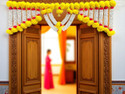 House of Kushalini Home Decor Door Hanging Toran Badhanwar For All Festivals Decoration Marigold