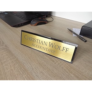 personalized acrylic gold name plate  custom engraved nameplate for office desk business sign home address plaque  professional acrylic name plates for walls doors offices and rooms 825 inch