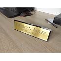 Personalized Acrylic Gold Name Plate | Custom Engraved Nameplate for Office Desk, Business Sign, Home Address Plaque | Professional Acrylic Name Plates for Walls, Doors, Offices, and Rooms 8*2.5 inch