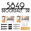 House Numbers for Outside - Personalized Metal House Numbers - Address Number Sign and Street Name Sign - Customized House Number Plate - Handmade Modern Address Plaque