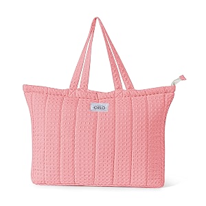 premium cotton waffle quilted tote bag large spacious handbag for college office work travel shopping amp daily use