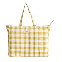 Premium Cotton Waffle Quilted Tote Bag, Large Spacious Handbag for College, Office, Work, Travel, Shopping &amp; Daily Use