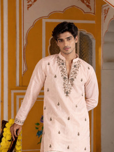 House of Pataudi Men Cotton Blend Kurta
