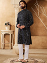 House of Pataudi Men Embellished A-line Kurta