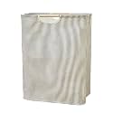 House of Quirk 52 Litre Linen Cotton Collapsible Laundry Basket For Folding Portable Dirty Clothes Storage Hamper (Beige Small Check)