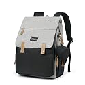 House of Quirk Baby Diaper Bag Maternity Backpack Durable Baby Nappy Casual Shoulder Bags with Pacifier Case Travel Hiking Outdoor ((Black/Grey))