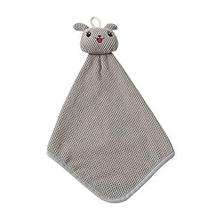 house of quirk cute hand towels bathroom towels with hanging loop children hand towel animals cotton hand towel for kitchen bathroom bedroom pack of 1 cat grey