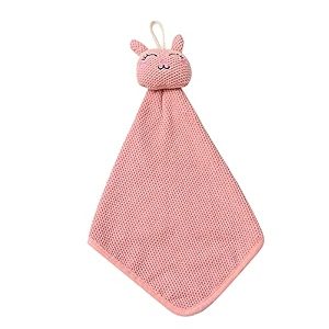 house of quirk cute hand towels bathroom towels with hanging loop children hand towel animals cotton hand towel for kitchen bathroom bedroom pack of 1 cat pink