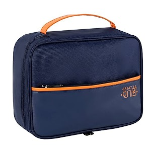 house of quirk polyester electronics travel organizer single layer cable organizer bag watreproof electronics accessories storage bag for cord charger phone power bank hard drive dark blue
