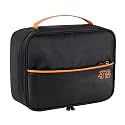 House of Quirk Electronics Travel Organizer, Single Layer Cable Organizer Bag Watreproof Electronics Accessories Storage Bag for Cord, Charger, Phone, Power Bank, Hard Drive (Black, Polyester)
