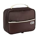 House of Quirk Polyester Electronics Travel Organizer,Single Layer Cable Organizer Bag Watreproof Electronics Accessories Storage Bag For Cord,Charger,Phone,Power Bank,Hard Drive (Brown),18 Cm,10Cm
