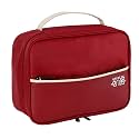 House of Quirk Polyester Electronics Travel Organizer, Single Layer Cable Organizer Bag Watreproof Electronics Accessories Storage Bag For Cord, Charger, Phone, Power Bank, Hard Drive (Maroon),Red