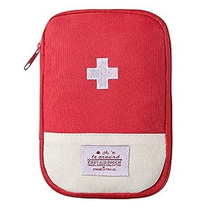 house of quirk nylon first aid bagempty first aid pouchmini portable medical bag for outdoor camping hiking travel emergencymultifunction emergency medicine storage navy blue